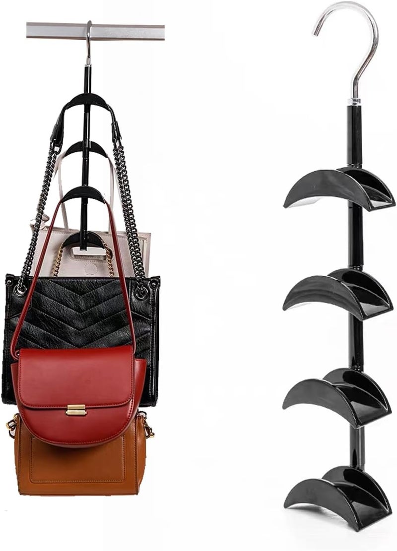 VFENHIR Purse Organizer Purse Organizer for Closet Purse Hanger-360 °Rotation,Curved Design, No Fear of Deformation of The Bag Strap，Premium and Smooth Purse Hook (Black 1 Piece) - Image 1